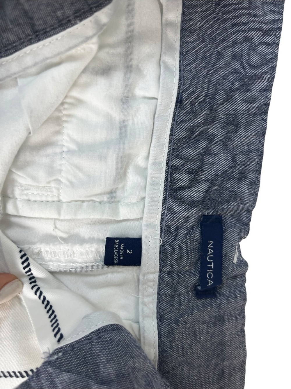 ποΈ Nautica Womenβs White Striped Shorts β Size 2 β $10 - Picture 8 of 12